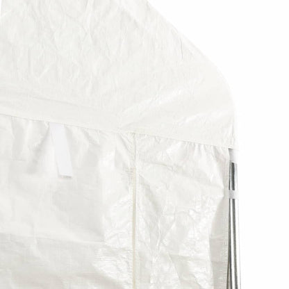 Gazebo con Tetto Bianco 13,38x2,28x2,69 m in Polietilene - homemem39