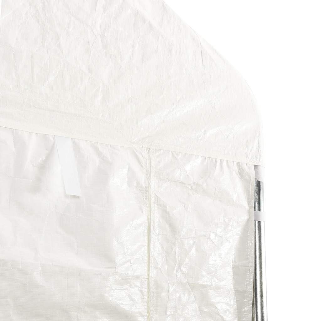 Gazebo con Tetto Bianco 8,92x4,08x3,22 m in Polietilene | homemem39