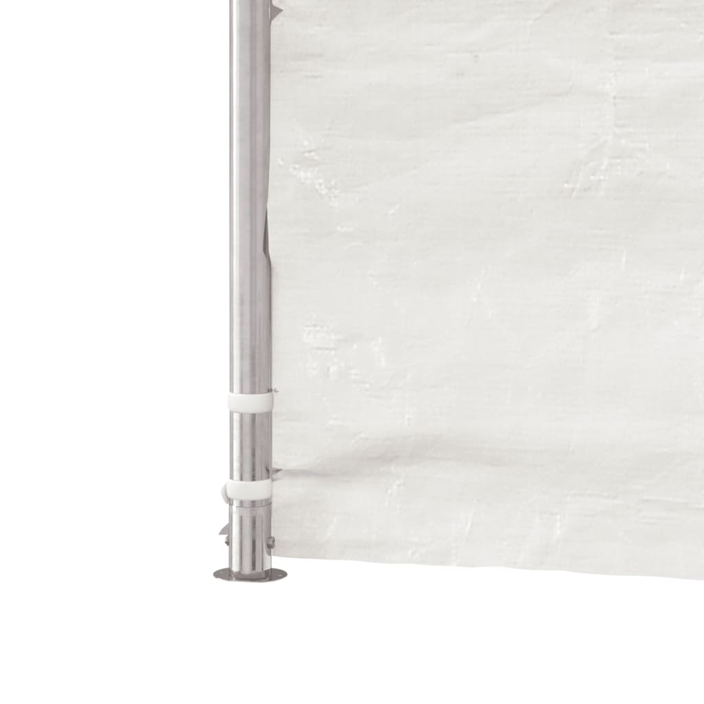 Gazebo con Tetto Bianco 11,15x4,08x3,22 m in Polietilene | homemem39