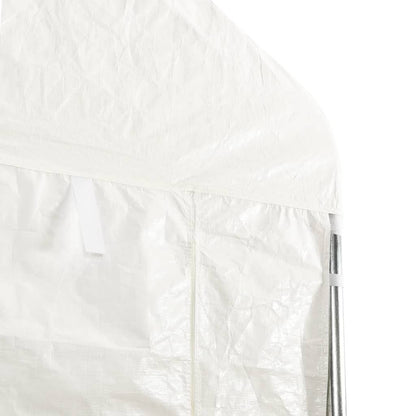 Gazebo con Tetto Bianco 17,84x4,08x3,22 m in Polietilene - homemem39
