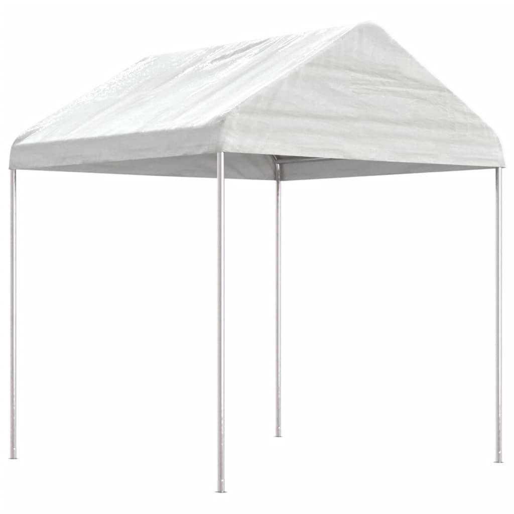 Gazebo con Tetto Bianco 11,15x2,28x2,69 m in Polietilene | homemem39