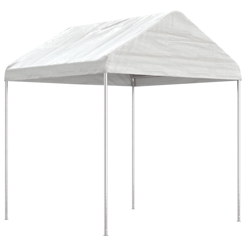 Gazebo con Tetto Bianco 17,84x2,28x2,69 m in Polietilene | homemem39