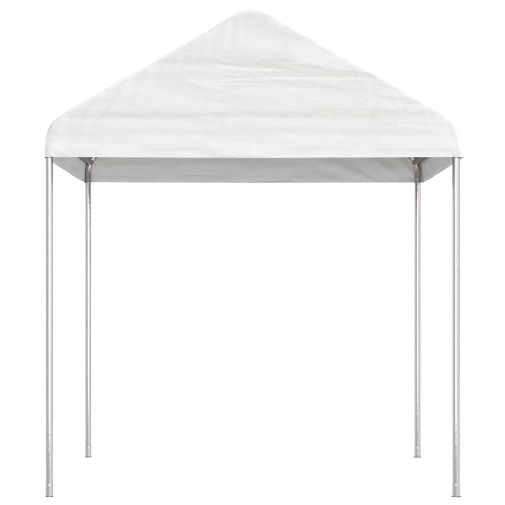 Gazebo con Tetto Bianco 20,07x2,28x2,69 m in Polietilene | homemem39