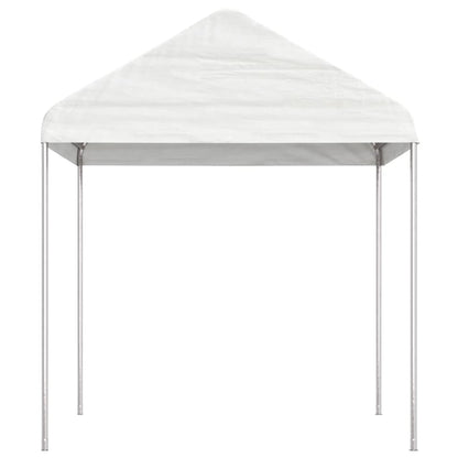 Gazebo con Tetto Bianco 20,07x2,28x2,69 m in Polietilene | homemem39