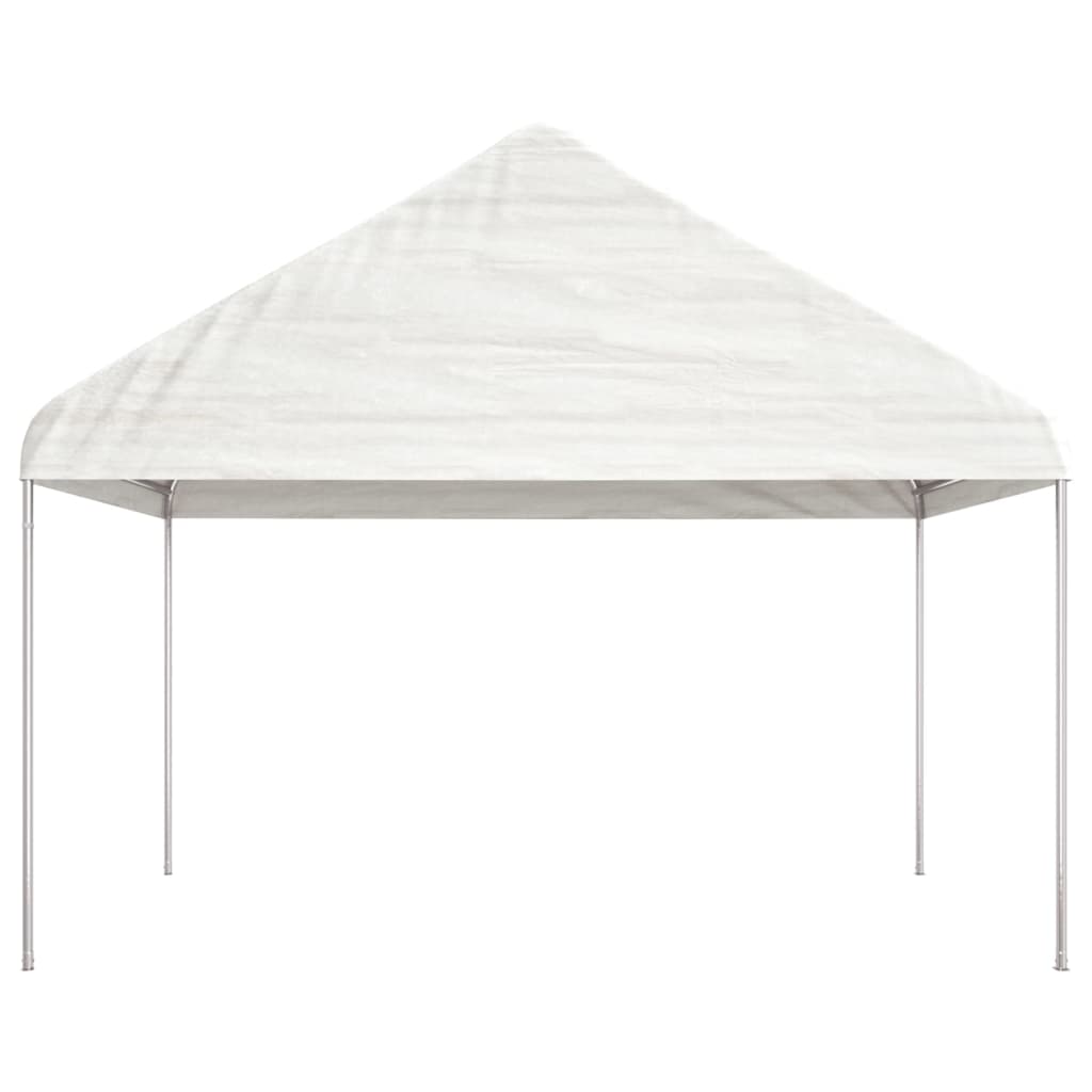 Gazebo con Tetto Bianco 11,15x4,08x3,22 m in Polietilene | homemem39