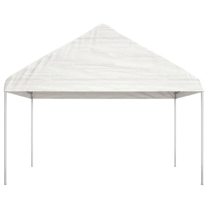 Gazebo con Tetto Bianco 15,61x4,08x3,22 m in Polietilene | homemem39