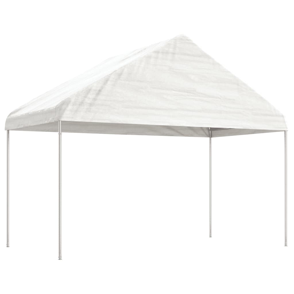 Gazebo con Tetto Bianco 17,84x4,08x3,22 m in Polietilene | homemem39