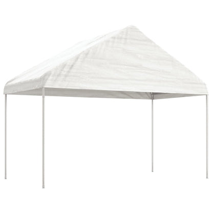 Gazebo con Tetto Bianco 17,84x4,08x3,22 m in Polietilene | homemem39