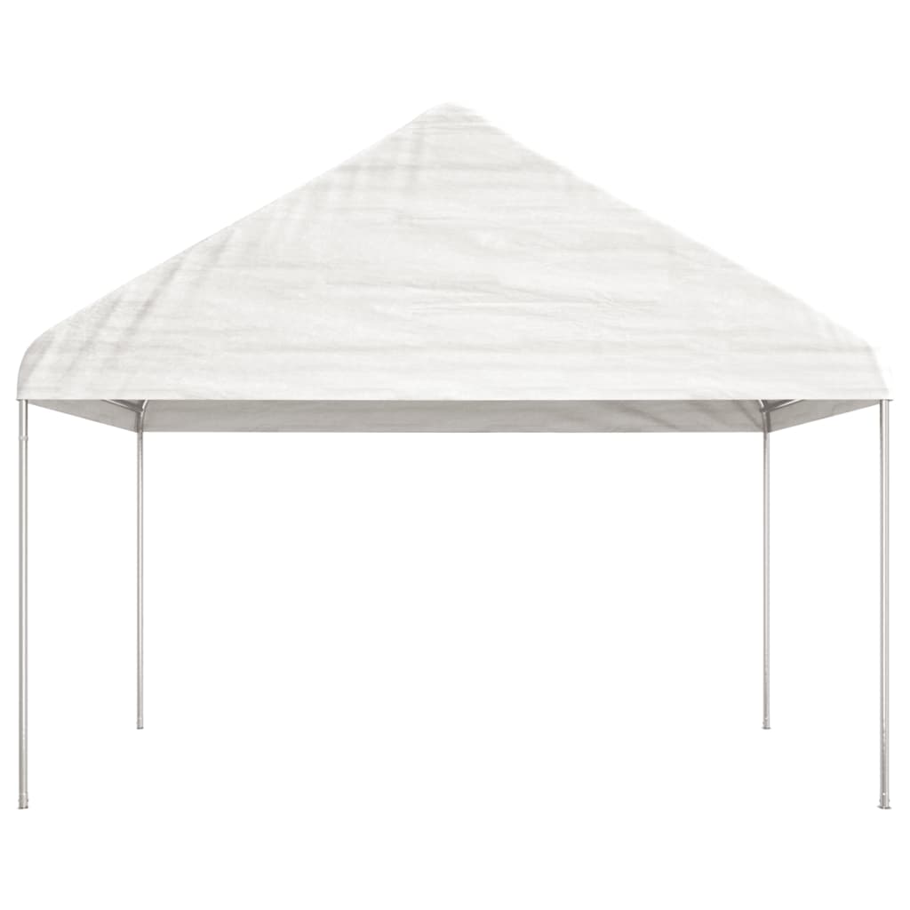 Gazebo con Tetto Bianco 20,07x4,08x3,22 m in Polietilene | homemem39