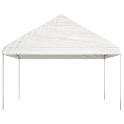 Gazebo con Tetto Bianco 20,07x4,08x3,22 m in Polietilene | homemem39