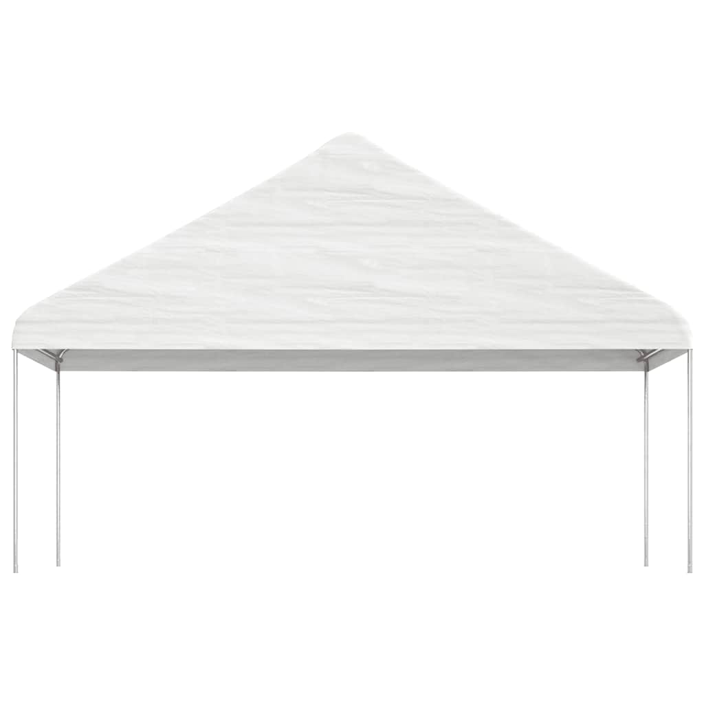 Gazebo con Tetto Bianco 4,46x5,88x3,75 m in Polietilene | homemem39