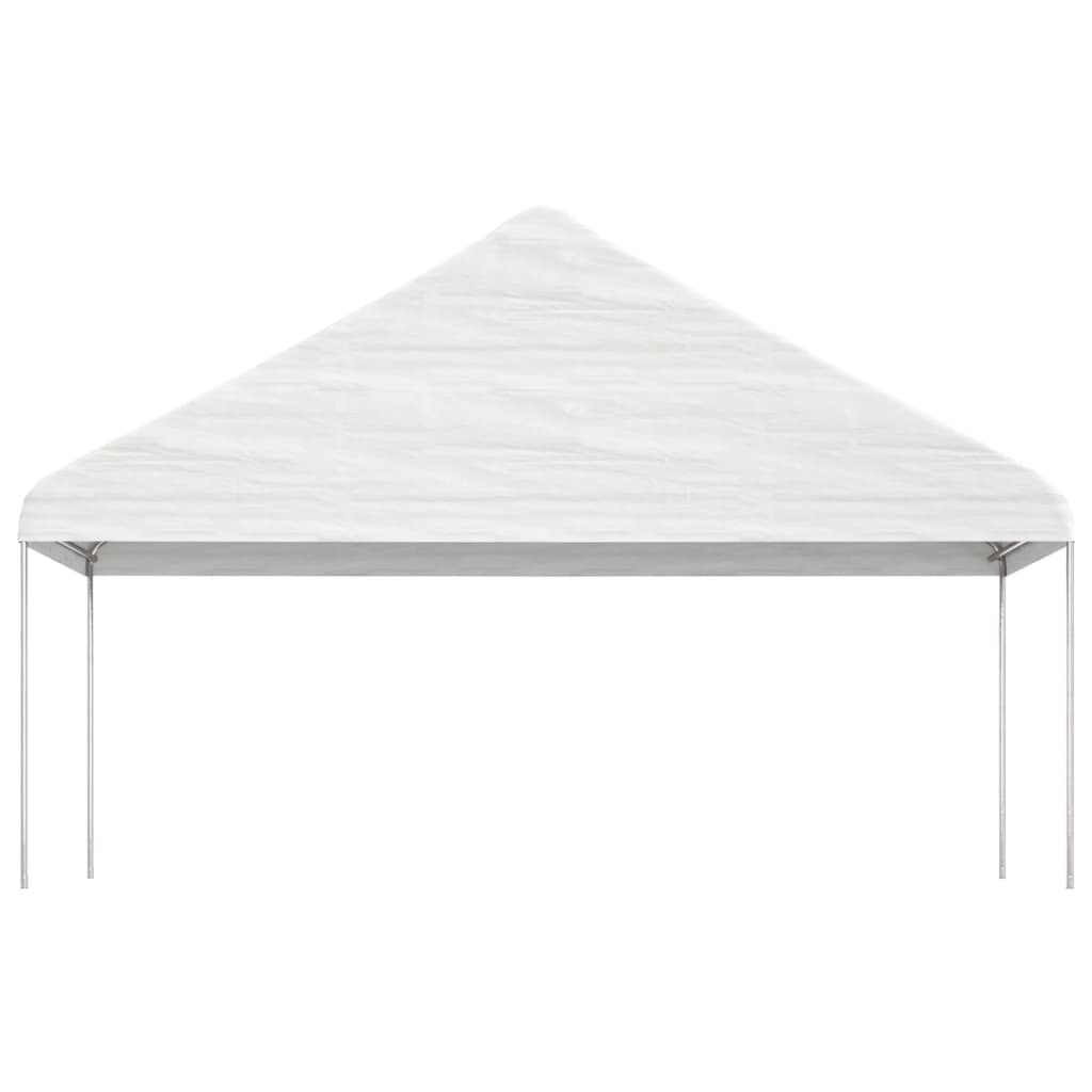 Gazebo con Tetto Bianco 6,69x5,88x3,75 m in Polietilene | homemem39