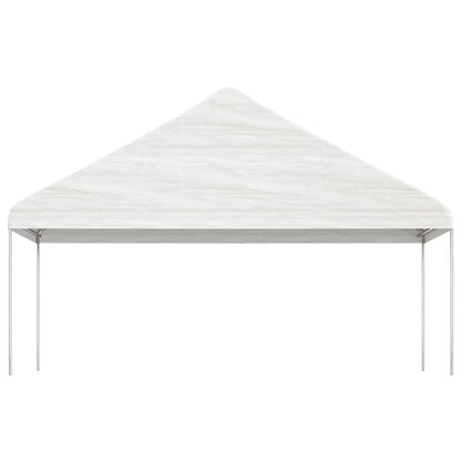 Gazebo con Tetto Bianco 8,92x5,88x3,75 m in Polietilene | homemem39