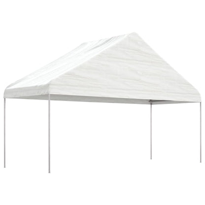 Gazebo con Tetto Bianco 15,61x5,88x3,75 m in Polietilene | homemem39