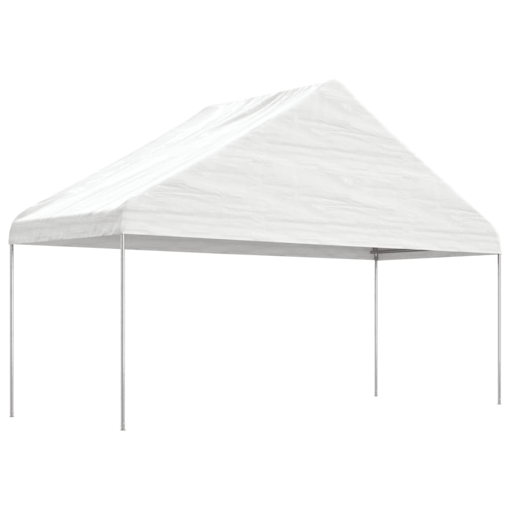 Gazebo con Tetto Bianco 17,84x5,88x3,75 m in Polietilene | homemem39
