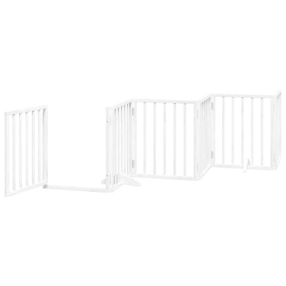 Cancello Cani Porta Pieghevole Bianco 12 Pannelli 600 cm Pioppo | homemem39