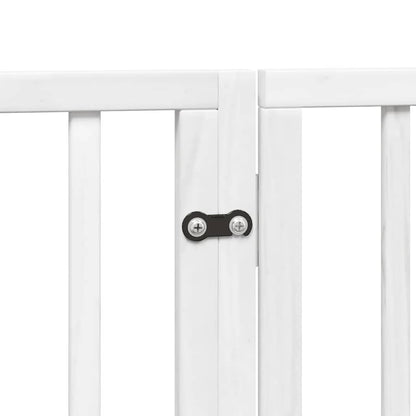 Cancello Cani Porta Pieghevole Bianco 12 Pannelli 600 cm Pioppo | homemem39
