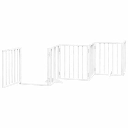 Cancello Cani Porta Pieghevole Bianco 15 Pannelli 750 cm Pioppo | homemem39