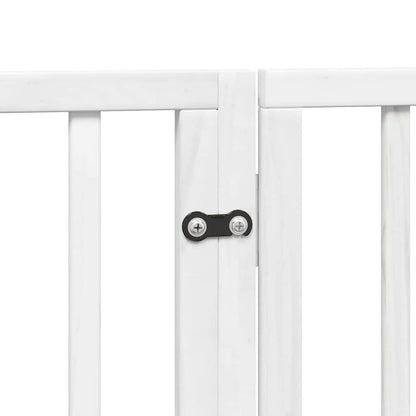 Cancello Cani Porta Pieghevole Bianco 15 Pannelli 750 cm Pioppo | homemem39