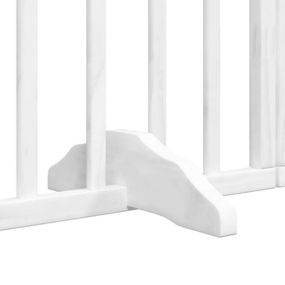 Cancello Cani Porta Pieghevole Bianco 9 Pannelli 450 cm Pioppo | homemem39