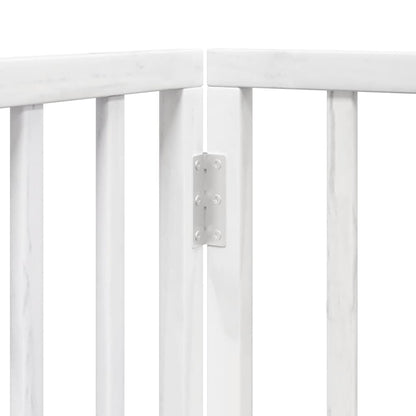 Cancello Cani Porta Pieghevole Bianco 9 Pannelli 450 cm Pioppo | homemem39