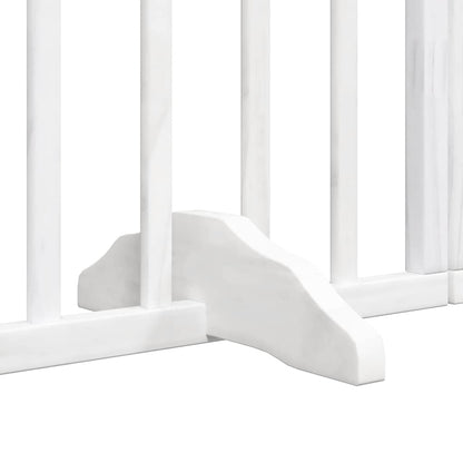 Cancello Cani Porta Pieghevole Bianco 15 Pannelli 750 cm Pioppo | homemem39