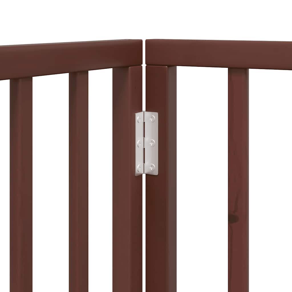Cancello Cani Porta Pieghevole Marrone 12 Pannelli 600cm Pioppo | homemem39