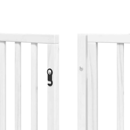 Cancello Cani Porta Pieghevole Bianco 6 Pannelli 480 cm Pioppo | homemem39