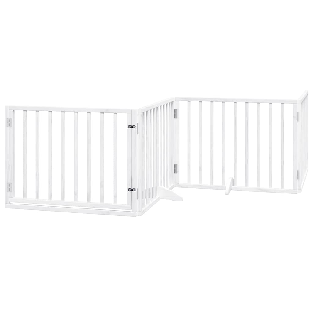 Cancello Cani Porta Pieghevole Bianco 12 Pannelli 960 cm Pioppo | homemem39