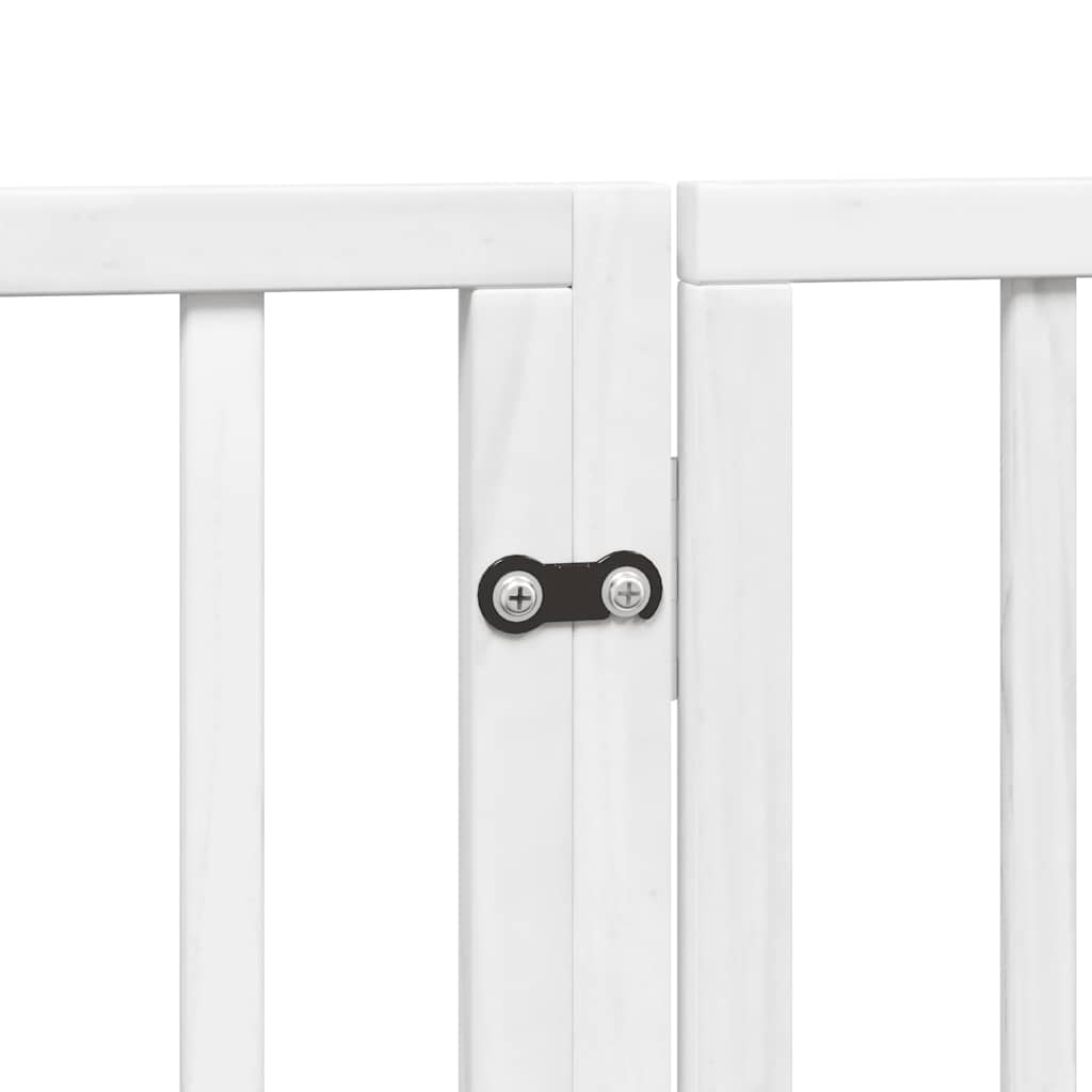Cancello Cani Porta Pieghevole Bianco 12 Pannelli 960 cm Pioppo | homemem39
