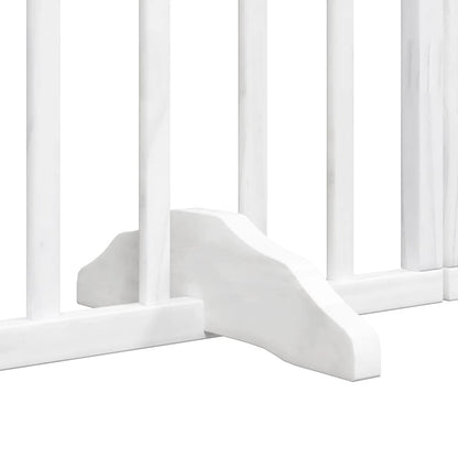 Cancello Cani Porta Pieghevole Bianco 12 Pannelli 960 cm Pioppo | homemem39