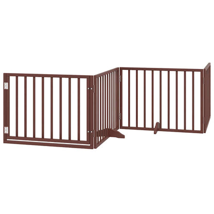 Cancello Cani Porta Pieghevole Marrone 12 Pannelli 960cm Pioppo | homemem39