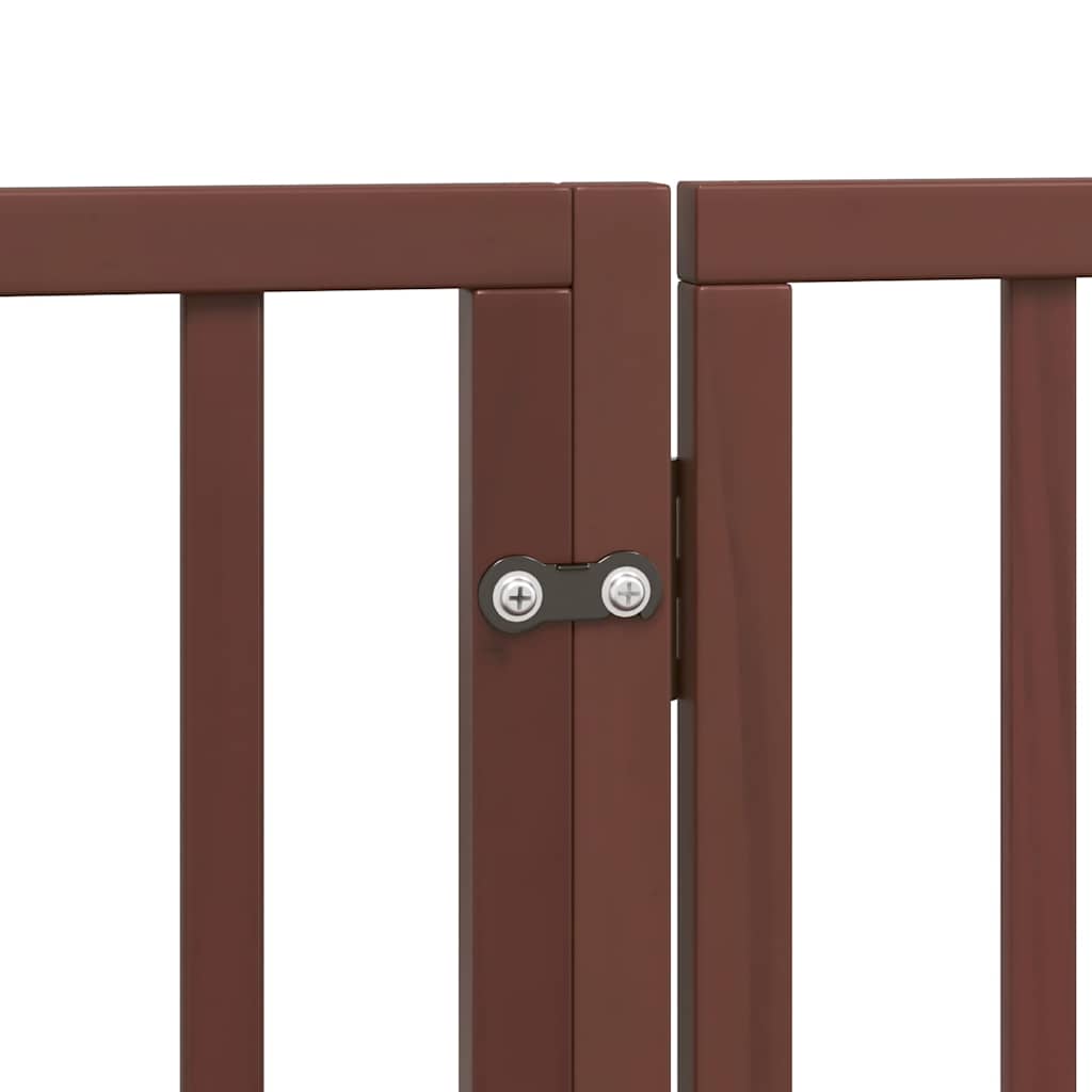 Cancello Cani Porta Pieghevole Marrone 12 Pannelli 960cm Pioppo | homemem39