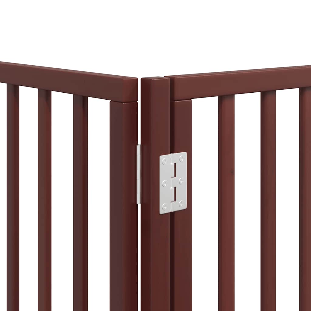 Cancello Cani Porta Pieghevole Marrone 12 Pannelli 960cm Pioppo | homemem39