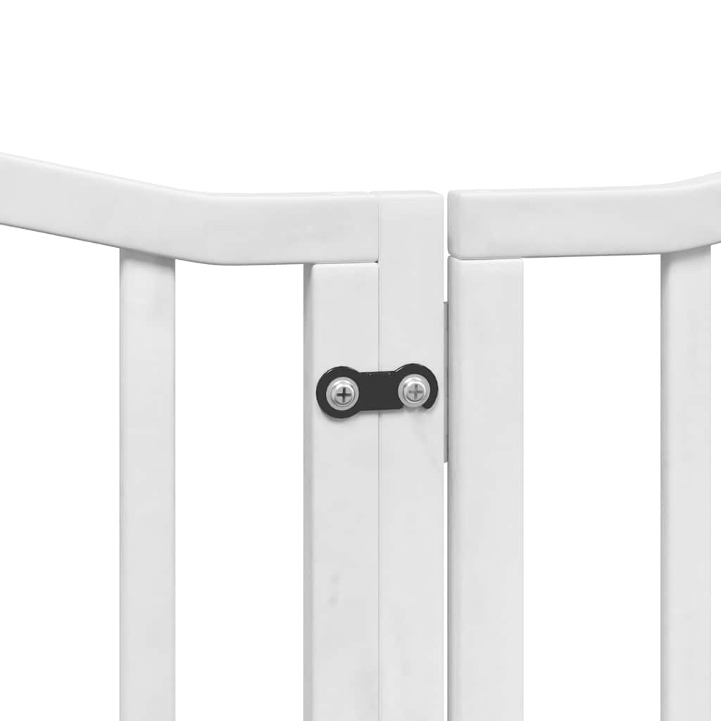 Cancello Cani Porta Pieghevole Bianco 12 Pannelli 600 cm Pioppo | homemem39