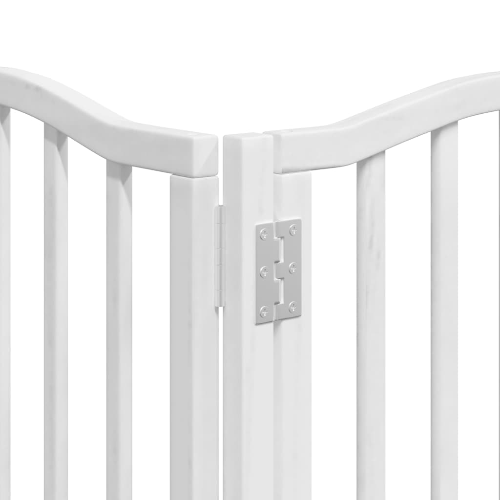 Cancello Cani Porta Pieghevole Bianco 12 Pannelli 600 cm Pioppo | homemem39