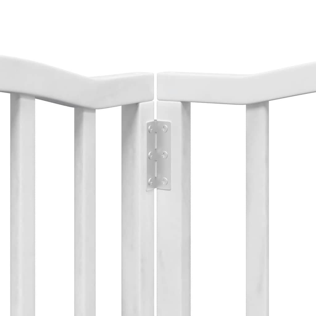Cancello Cani Porta Pieghevole Bianco 15 Pannelli 750 cm Pioppo | homemem39
