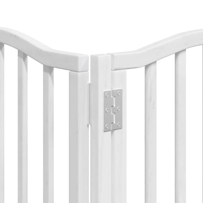 Cancello Cani Porta Pieghevole Bianco 15 Pannelli 750 cm Pioppo | homemem39