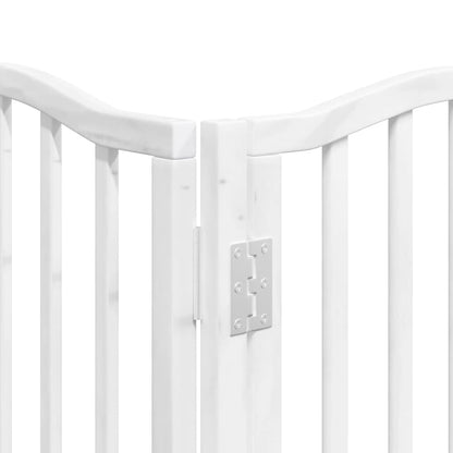 Cancello Cani Porta Pieghevole Bianco 12 Pannelli 600 cm Pioppo | homemem39