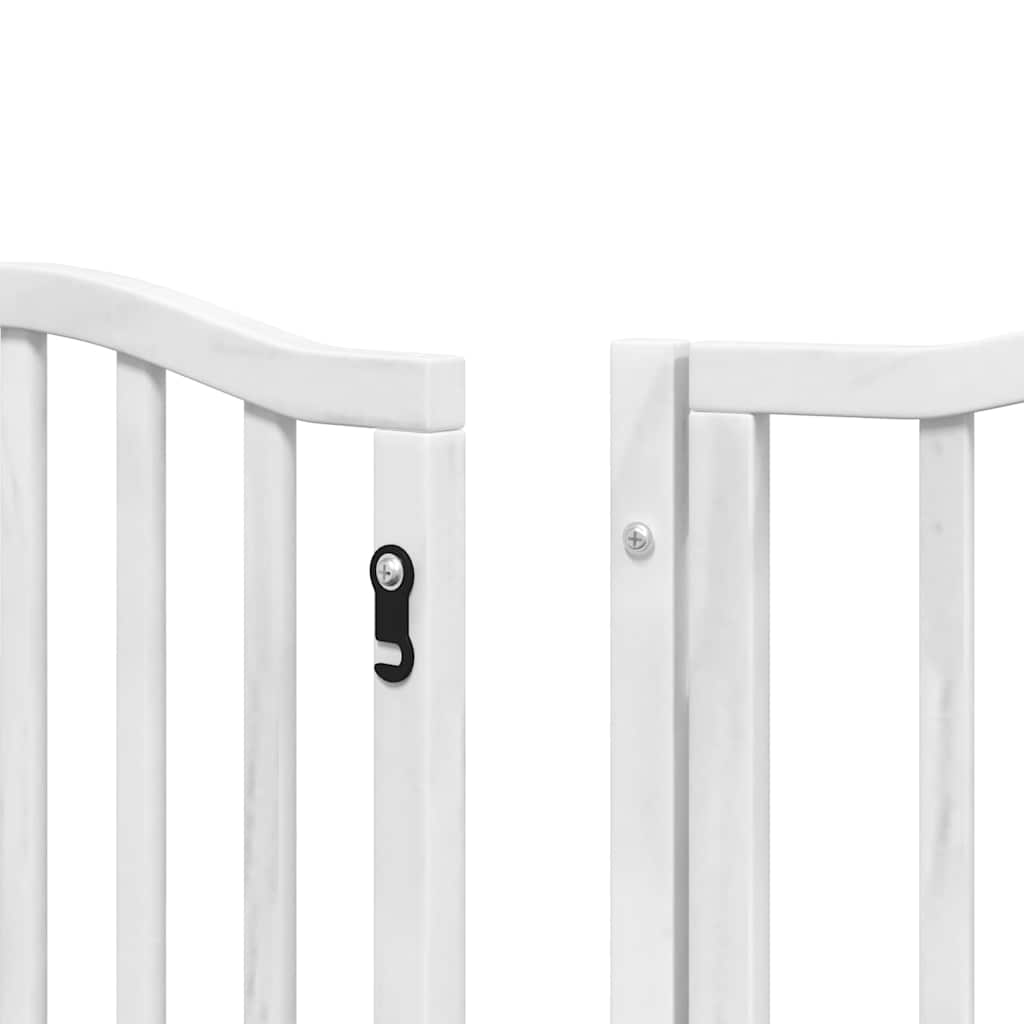Cancello Cani Porta Pieghevole Bianco 12 Pannelli 600 cm Pioppo | homemem39