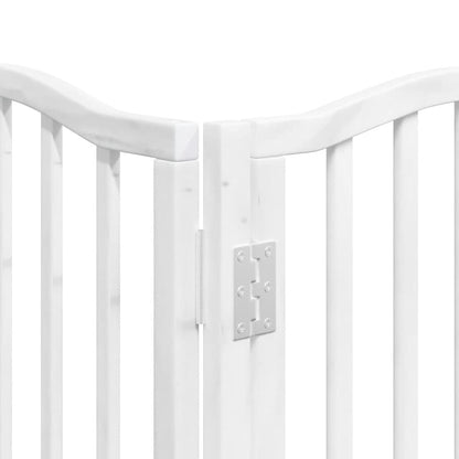 Cancello Cani Porta Pieghevole Bianco 15 Pannelli 750 cm Pioppo | homemem39