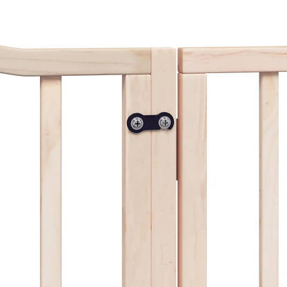 Cancello per Cani Pieghevole 6 Pannelli 480 cm Legno di Pioppo | homemem39
