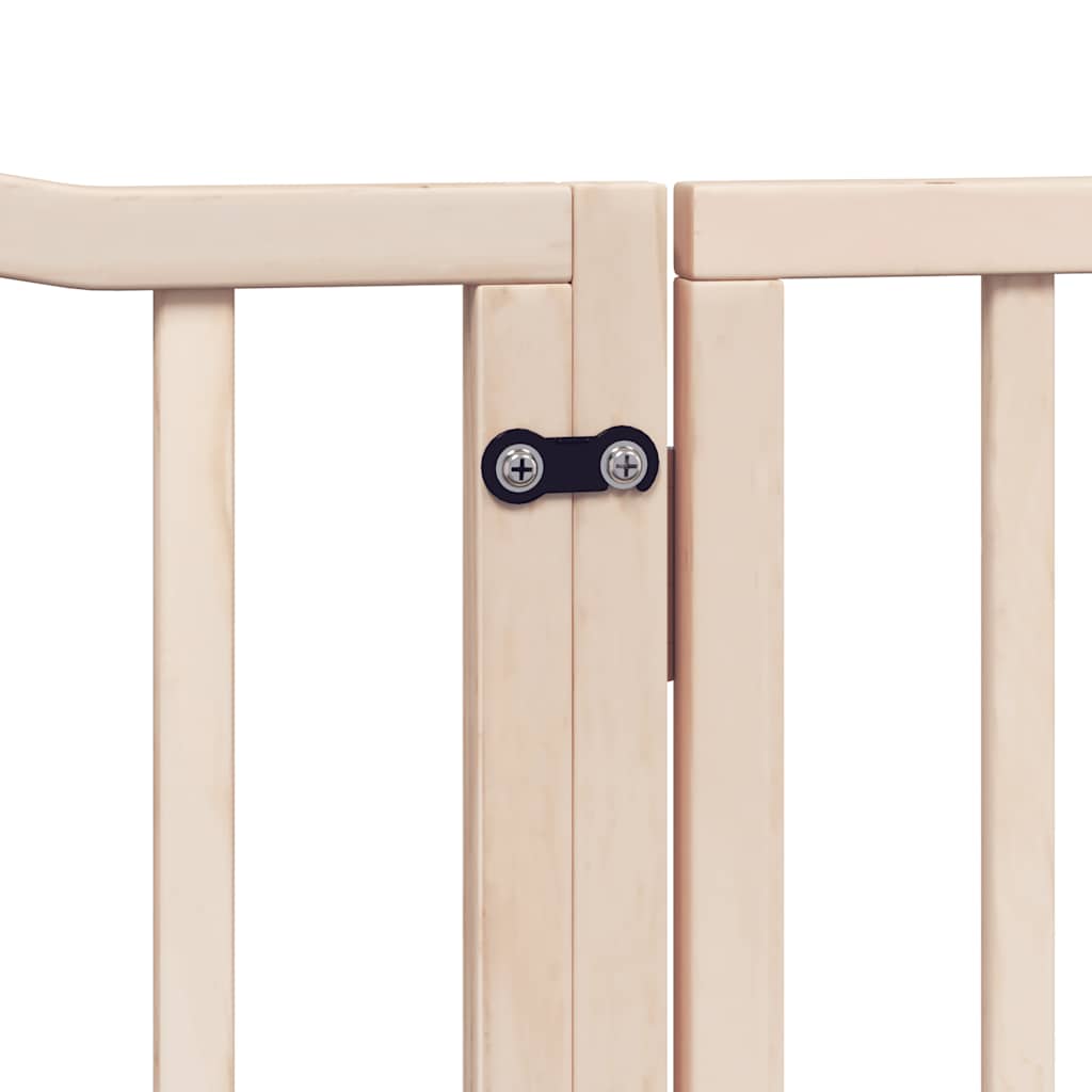 Cancello per Cani Pieghevole 6 Pannelli 480 cm Legno di Pioppo | homemem39