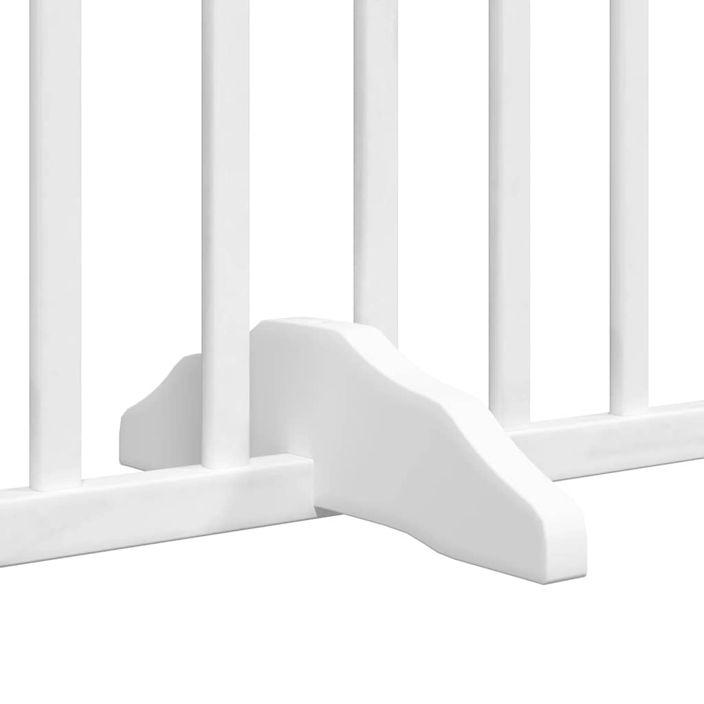 Cancello Cani Porta Pieghevole Bianco 6 Pannelli 480 cm Pioppo | homemem39
