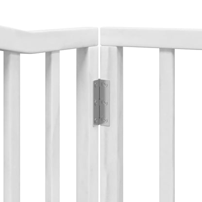 Cancello Cani Porta Pieghevole Bianco 6 Pannelli 480 cm Pioppo | homemem39