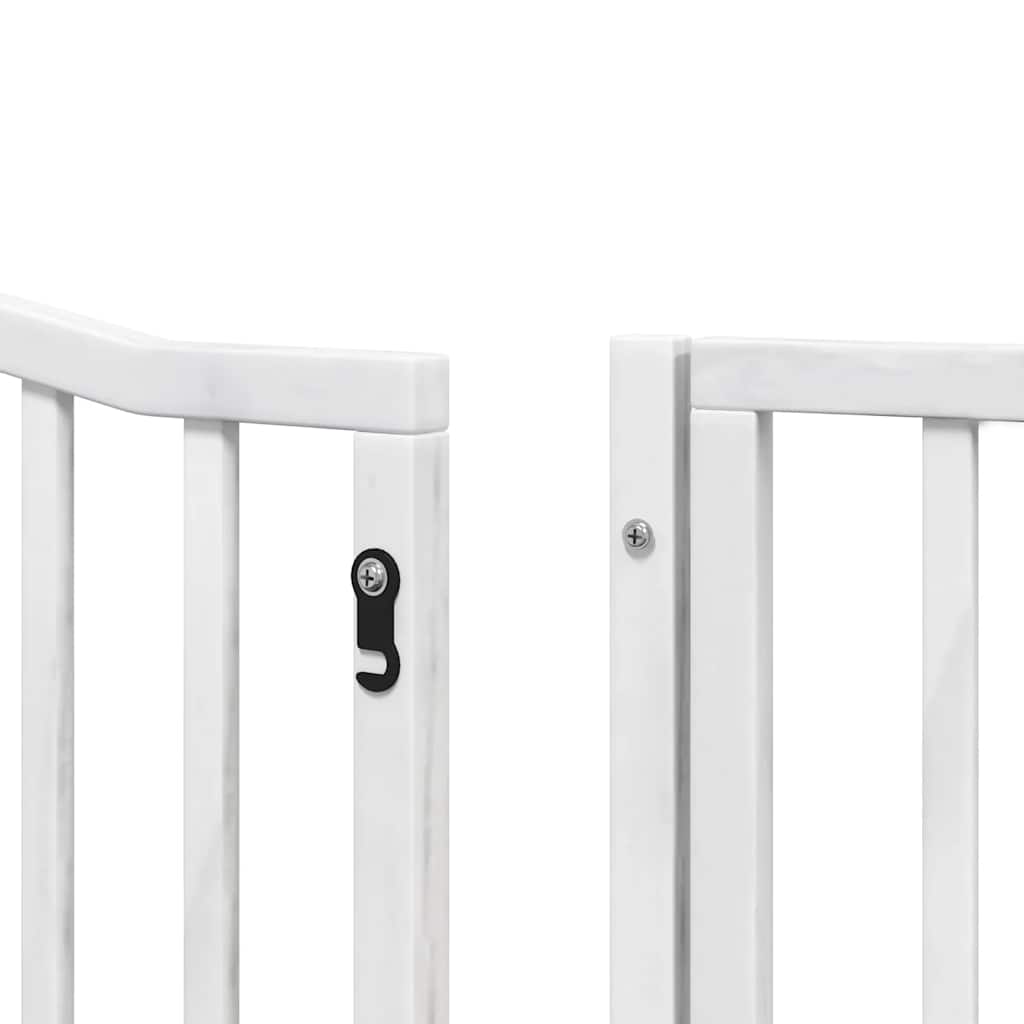 Cancello Cani Porta Pieghevole Bianco 6 Pannelli 480 cm Pioppo | homemem39