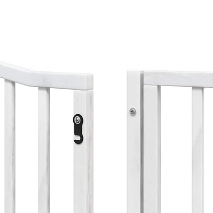 Cancello Cani Porta Pieghevole Bianco 10 Pannelli 800 cm Pioppo | homemem39