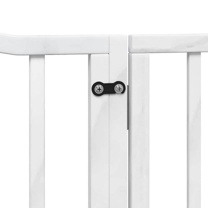 Cancello Cani Porta Pieghevole Bianco 12 Pannelli 960 cm Pioppo | homemem39