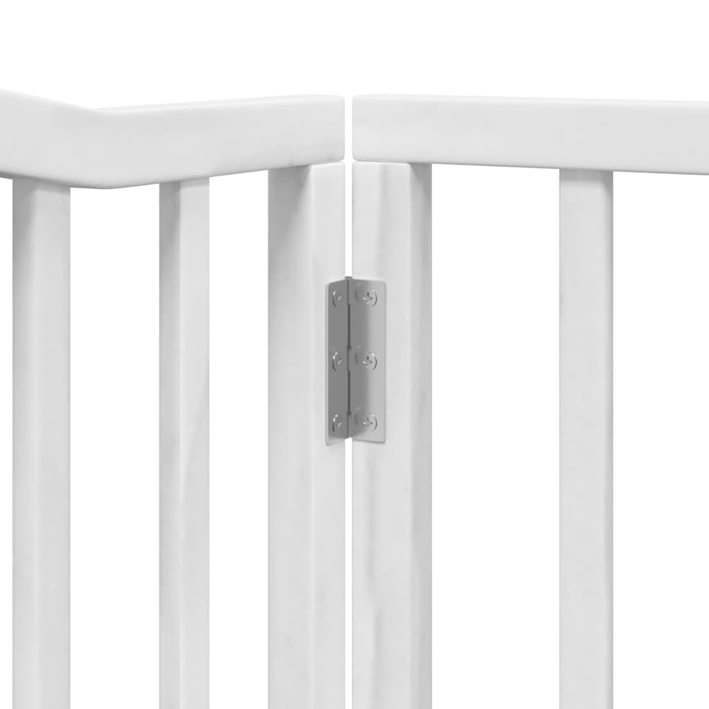 Cancello Cani Porta Pieghevole Bianco 12 Pannelli 960 cm Pioppo | homemem39