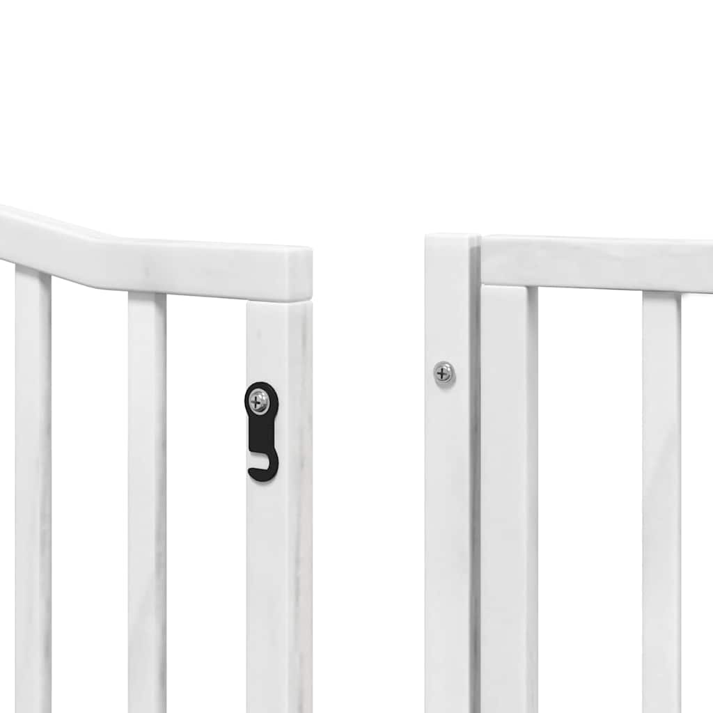 Cancello Cani Porta Pieghevole Bianco 12 Pannelli 960 cm Pioppo | homemem39
